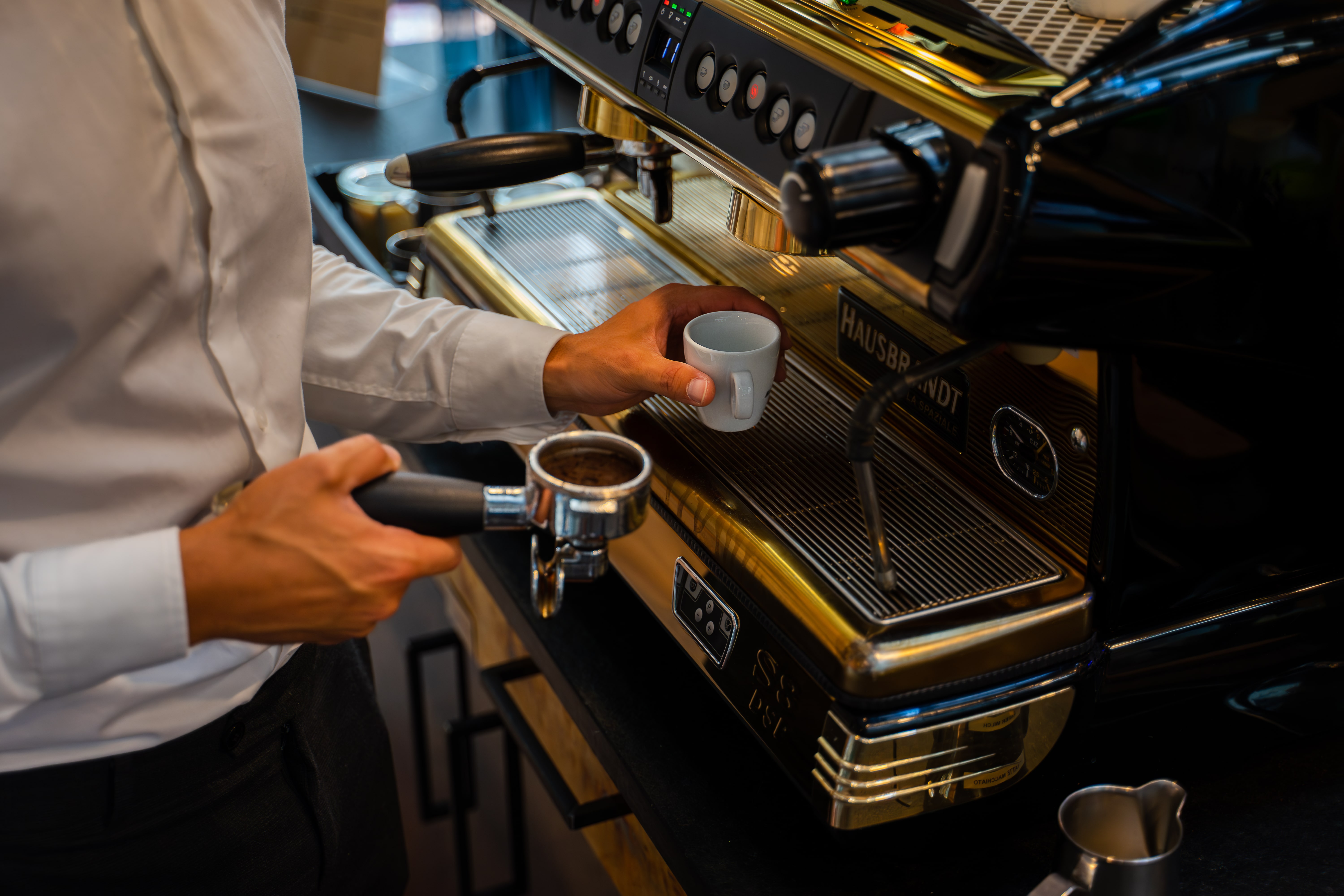 Making coffee